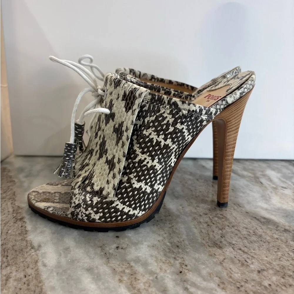 Ports 1961 Snakeskin Pattern Mules - Picture 5 of 6